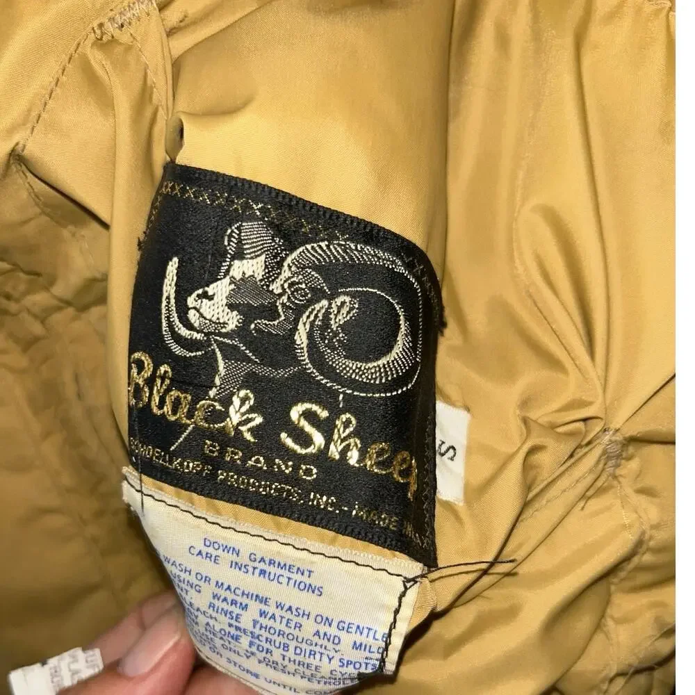 Vintage reversible down filled hunting vest Black Sheep size small